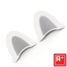 알탱고 귀여운 동물 /고양이 귀/ 헬멧 부착형 장식 레포츠용 선물용, 화이트+그레이