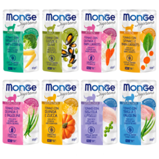 Monge 瑪恩吉 Superme 喵吃鮮食餐包 80g, 24個, 隨機混搭