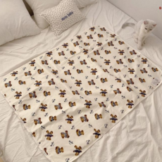 곰돌이 방수패드 생리매트 침대용 방수요 3사이즈, free