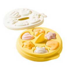 食品級矽膠造型冰塊模具 烘焙模具 耐溫-40°C~220°C 可微波 可冷藏, 海洋蒸糕磨具-黃色, 1個