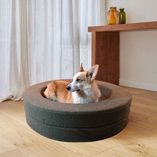 可拆洗寵物圓床 加厚大狗睡墊 貓狗沙發床, 1個, 款式五 泰迪絨面料
