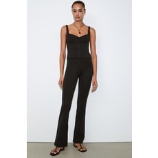 zara 자라 인터록 플레어 팬츠 - 블랙308446