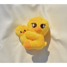 온루트) SKZOO 스키주 커들 인형, SK 노란색 닭 안고 아기 자석 인형