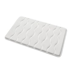 Topsun 고급 메모리 폼 욕실 매트-주방 / 욕실 속건성 방지 바닥 매트 미끄럼 방지 및 방수 매트, 흰색, 1개