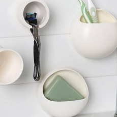 칫솔 걸이 세트 칫솔꽂이 거치대 홀더 면도기 걸이 세트 욕실수납선반 집들이선물 악세사리 신혼부부, 블루