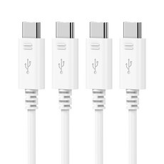 모아리 60W 초고속 충전 CtoC PD 케이블 1.5m, 2개, 화이트