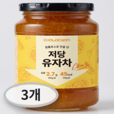 초록원 알룰로스 저당 유자차, 530g, 3개, 1개입