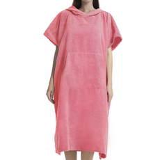 連帽浴巾衣 寬鬆吸水速乾海灘巾 時尚連帽設計 大口袋方便收納