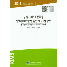 공직사회 내 성희롱 암수발생 원인 및 개선방안:중앙정부 및 지방자치단체를 중심으로, 한국여성정책연구원