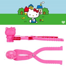 헬로키티 눈집게 스노우볼 제조기 모래놀이 눈사람 만들기 남아 여아 유아 어린이 장난감, 1개