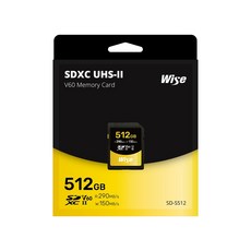Wise SDXC UHS-II V60 SD記憶卡 512GB 1TB 高速記憶卡 專業攝影 4K錄影, 1個, UHS-II V60 記憶卡 512GB