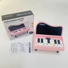 휴대용 미니 데스크탑 피아노 음악 전자 키보드 리듬 게임 콘솔로 레벨을 통과하세요, 1개, 1. pink, 기본