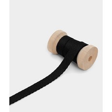 패션스타트 베이직 슬림 가방끈 웨이빙끈 10mm X 45m, 1개, 블랙