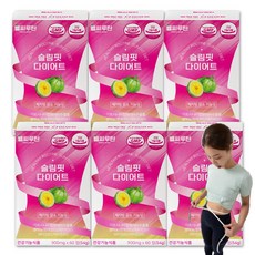 6중복합기능성 다이어트 보조제 식약처인증 가르시니아 뱃살 내장지방 체지방 분해 컷팅제 HCA 비타민, 60정, 6개