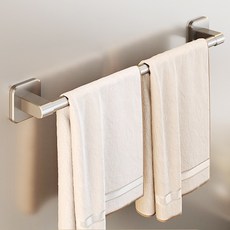 늘봄 무타공 욕실 수건걸이, 회색