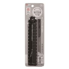 쿠쓰와 자 접이식 알루미늄 자 30cm 블랙 XS05BK, 1개