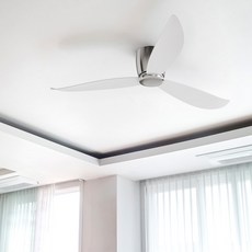 라인조명 에코 슬림 실링팬 52인치 BLDC모터, (바디-크롬/날개-화이트)