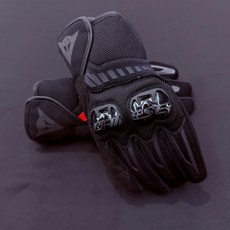 Dainese MIG 3 AIR TEX GLOVES 短版休閒透氣短手套，舒適透氣，靈活操控，運動休閒首選, 黑色, 1個