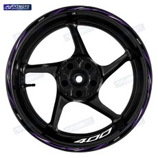 오토바이 전면 후면 휠 스티커 자동차 반사 허브 테이프 데칼, 1개, 21. NINJA400-020