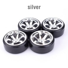 4PCS 하드 패턴 Racing I HSP On Road 바퀴 드리프트 어 RC, SILVER