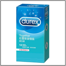 杜蕾斯 Together 激情 衛生套 升級淨味配方, 1個, 12個裝