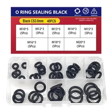 실리콘 CS1-CS4 O링 고온 씰링 커피 도장 와셔 실리카겔 개스킷 레드 머신 VMQ 블랙 내유성, Black 40Pcs CS3.0mm