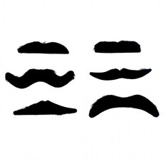 할로윈파티 콧수염세트(6종) 수염 파티분장 턱수염 파티소품, 1개, 상세페이지 참조, 상세페이지 참조