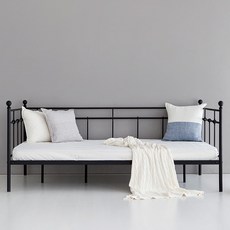 마켓비 BERGEN 데이베드 슈퍼싱글 침대 철제프레임 SS 매트리스, 에그화이트