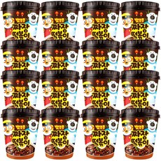 뽀로로떡볶이 짜장맛110g 국물떡볶이, 110g, 16개