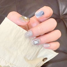 Portia Nail 宇宙空間系列 手繪短方圓穿戴甲, 1個, 宇宙空間（短方圓14mm,S