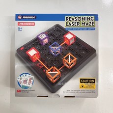 兒童益智玩具 智力迷宮疊疊樂鐳射闖關玩具，親子互動益智科教趣味桌遊，創意創新玩法鍛煉手腦玩具禮物, 1個, 智能迷宮【低階】19顆棋子, 智能迷宮【低階】19顆棋子