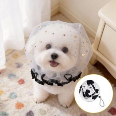 윤화마켓 강아지커버 산책망 해충방지 페이스, 프리사이즈 지름 26cm 추천 소형견, [스타리블랙 + 선쉐이드 캐시미어 햇], 1개