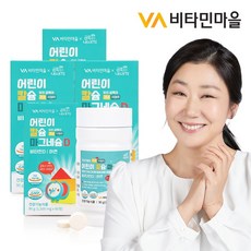 비타민마을 금쪽같은내새끼 어린이 칼슘 마그네슘 비타민D 60정 x 4박스 (총240정)