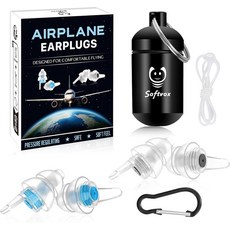 수면을 위한 소프트복스 이어플러그 편안한 재사용 가능한 코골이 깊은 초점 여행 소음 민감성 이명 유연한 실리콘 청력 보호 27dB 감소 BKGD, Black+blue+cord