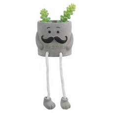 귀여운 인공 녹색 식물 플라스틱 화분 만화 가짜 홈 장식 장식품, 1개, 2. C