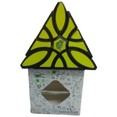 小小店舖 異形魔術方塊 藍藍三葉草金字塔 變形黑底益智玩具, 黃色和黑色, 1個