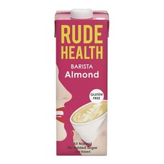스페인 루드헬스 글루텐프리 바리스타 아몬드 드링크 Rude Health barista almond drink, 2개, 1L