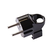 220V 블랙 흑색 콘센트 플러그 전기 전원 전선 케이블 코드선 노출플러그 접지플러그 일자 기역자 일자플러그 ㄱ자플러그 국산, 02. 기역자 접지 플러그 흑색, 1개