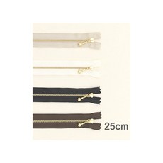패션스타트 [25cm/골드] 3호 YKK 기본 금속 지퍼 4컬러, 1개, 아이보리