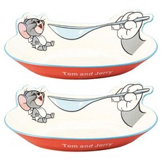 썬아트 카레 플레이트 터피, 화이트+레드, 2개