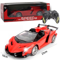 MILLANDA RC 무선조종차 어린이 자동차 장난감 모방한 스포츠카 장난감 자동차 경주, 1개, 람보르기니/붉은 색/23CM
