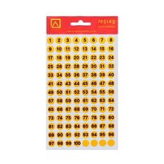 세모네모 모양견출지10-321FO 7매 주황_지름9