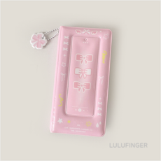 [룰루핑거] 4컷 사진앨범 리본 분홍 8.5x17cm