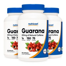 뉴트리코스트 과라나 1000mg 150캡슐, 3개, 단품, 150정