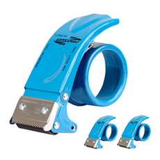 HK sell 소닉 철제 박스테이프 커터기 3p+여분 칼날 포함, 블루, 3개