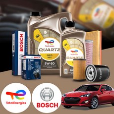 제네시스쿠페 2.0 가솔린 토탈 쿼츠 이네오 넥스 5W30 엔진오일 필터 패키지