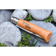 法國 Opinel N.8 不鏽鋼刀，經典摺疊刀，安全鎖定，戶外露營必備，輕巧便攜, 1個