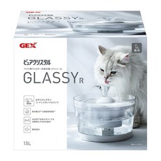 GEX 陶瓷寵物飲水器 1.8L 智能透涼感 貓狗適用, 1個, ⭐️現貨 二代磁吸貓用透涼感1.5L, 透明