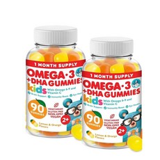 닥터모리츠 키즈 오메가3 DHA 구미 레몬 오렌지맛 DR. MORITZ Kids Omega Gummy, 2개, 90정
