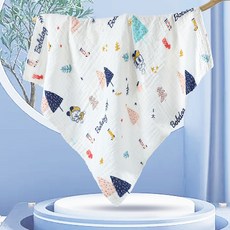 巴布豆嬰兒浴巾初生兒襁褓純棉加厚寶寶洗澡巾兒童吸水大毛巾四季